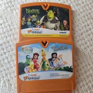 vtech Vsmile Lot of 2 Game Cartridges Shrek & Tinkerbell